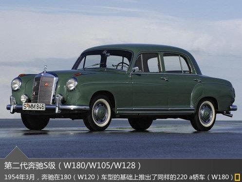 第一代奔驰s级(w180/w105/w128)推出时间:1954年-1959年